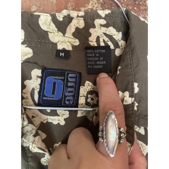 Vintage Urge Abstract Print Casual Button Up Shirt Mens Medium 90s Cotton Surf - Picture 5 of 5